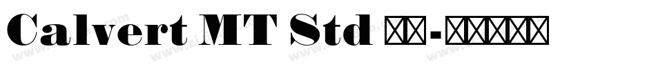 Calvert MT Std 粗体字体转换